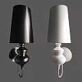 Modern Black and White Wall Lamps with Sleek Shades and Decorative Bases