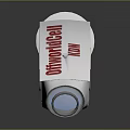 White OFFWORLD INNOVATION Security Camera Featuring Mounting Bracket And Red Text