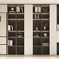 Bookcase Locker Home Cabinet Entrance Cabinet Partition Cabinet Display Cabinet Embedded Bookcase 3d model