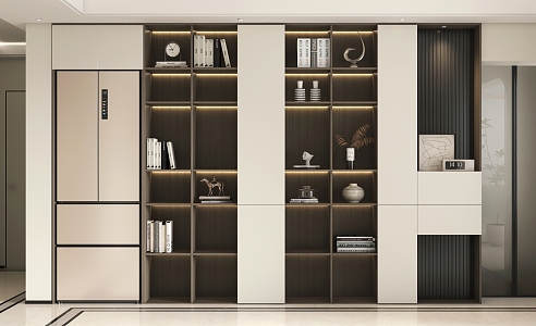 Bookcase Locker Home Cabinet Entrance Cabinet Partition Cabinet Display Cabinet Embedded Bookcase 3d model