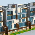 Modern Townhouses Exterior Architecture With Balconies Large Windows And Contemporary Design