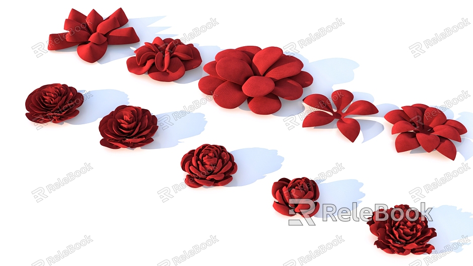 Clothing decoration flower material model