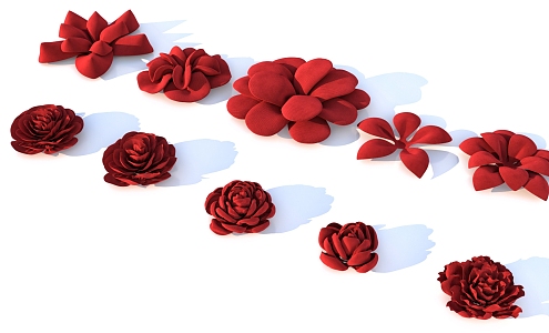 Clothing decoration flower material 3d model