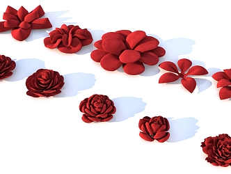 Clothing decoration flower material 3d model