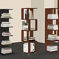 Antique Bookshelf Modern Bookshelf Book Floor Bookshelf 3d model