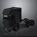 Modern Heavy Duty Truck Cab Design With Multiple Wheels And Glossy Finish