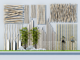 Modern bamboo 3d model