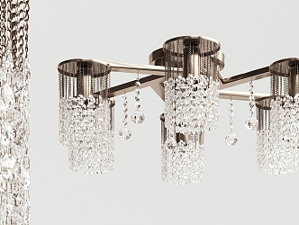 Modern Crystal Ceiling Lamp 3d model