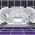 OSTITREE Laboratory Interactive Area With Futuristic Glowing Lines And Display Counter