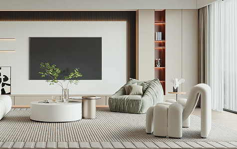 modern living room 3d model