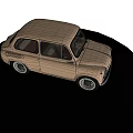 Red Vintage Classic Sports Car With Open Doors And Black Wheels