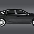 Black Lexus Sedan With Sleek Design White Alloy Wheels And Yellow Headlights