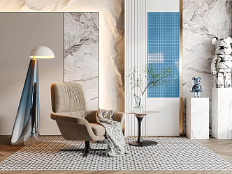 Modern Sofa Chair Leisure Chair 3d model
