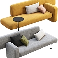 Modern fabric shaped sofa 3d model