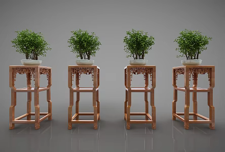 Chinese Flower Decorations 3d model