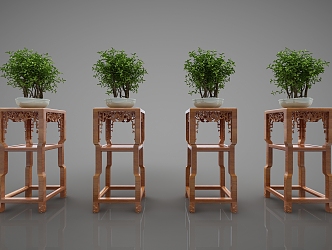 Chinese Flower Decorations 3d model