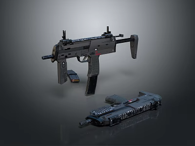 rifle semi-automatic rifle combat rifle battle rifle carbine war rifle attack rifle 3d model