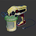 Yellow And Pink Handheld Kitchen Mixer With Transparent Container And Power Cord