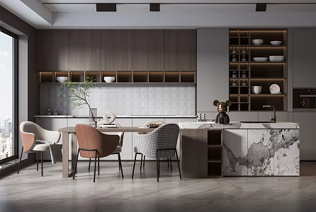Light Luxury Restaurant 3d model