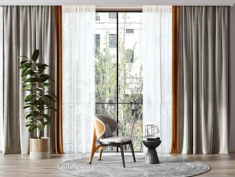 Modern Curtains 3d model