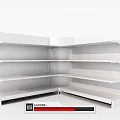 White Corner Display Shelves With Multiple Tiers For Modern Retail Store