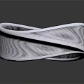 Modern Silver Textured Ring With Double Band And Shiny Polished Finish