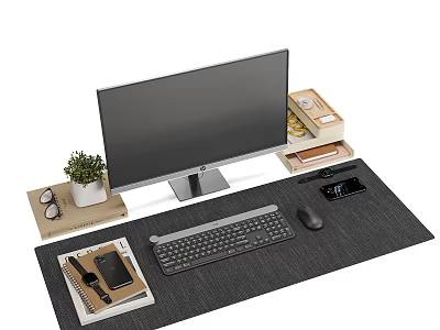 Modern computer combination 3d model