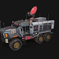 Heavy Duty Military Communication Vehicle With Satellite Dish And Multiple Antennas