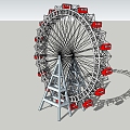 Modern Ferris Wheel Large Ferris Wheel 3d model