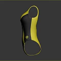 Stylish Yellow And Black One Piece Swimsuit With Front Zip Closure Design