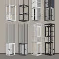 Modern Elevator Designs With Glass Enclosures Metal Frames And Various Color Finishes