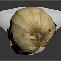 White Mannequin Head With Blonde Short Hair And Smooth Facial Features