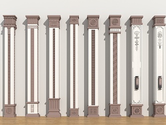 Chinese pillar 3d model