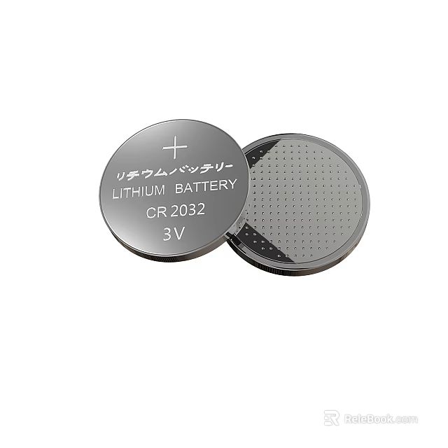 Lithium Button Cell Battery CR2032 3V For Small Electronic Devices Power 3d model 