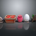 Stylish Decorative Furniture Chair Featuring Green Ornaments And Unique Decor Objects