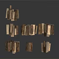 Arbor Firewood Stacked Natural Logs In Various Sizes For Burning 3d model