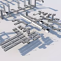 3D Rendered Metal Structure Equipment Featuring Industrial Brackets Frames And Components
