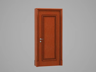 American solid wood gate 3d model