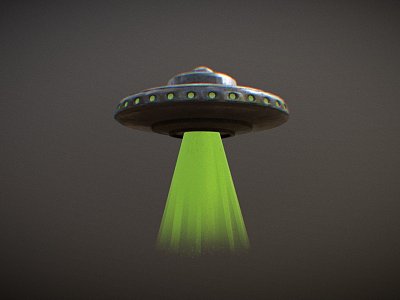 Retro UFO 3d model