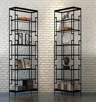 New Chinese-style Storage Rack 3d model