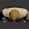 Animated Game Character With Blonde Hair Beard White Robe Brown Belt And Red Boots