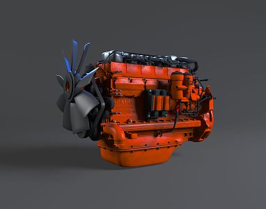 modern engine 3d model