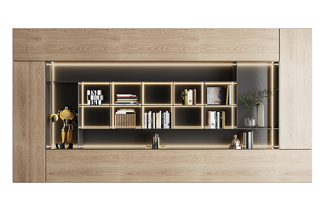 Modern bookcase 3d model