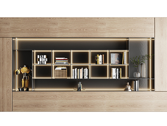 Modern bookcase 3d model