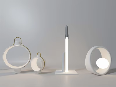 Stylish Modern Table Lamps For Home Decor With Contemporary Designs And Unique Shapes 3d model