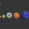 Soccer Ball Bowling Tennis Basketball Ball Sporting Goods Sporting Goods 3d model