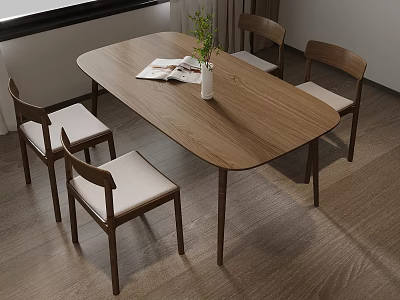 Modern Open Kitchen Interior Design With Island Counter And Wooden Cabinets 3d model