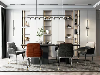 Light Luxury Restaurant 3d model