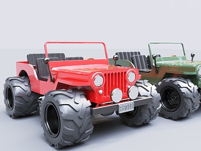 Off-road car toy 3d model