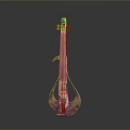 Artistic Wooden String Instrument Shaped Decorative Household Ornament For Home